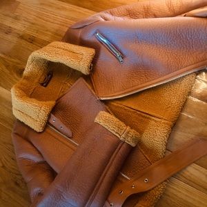 Belted Pleather Jacket